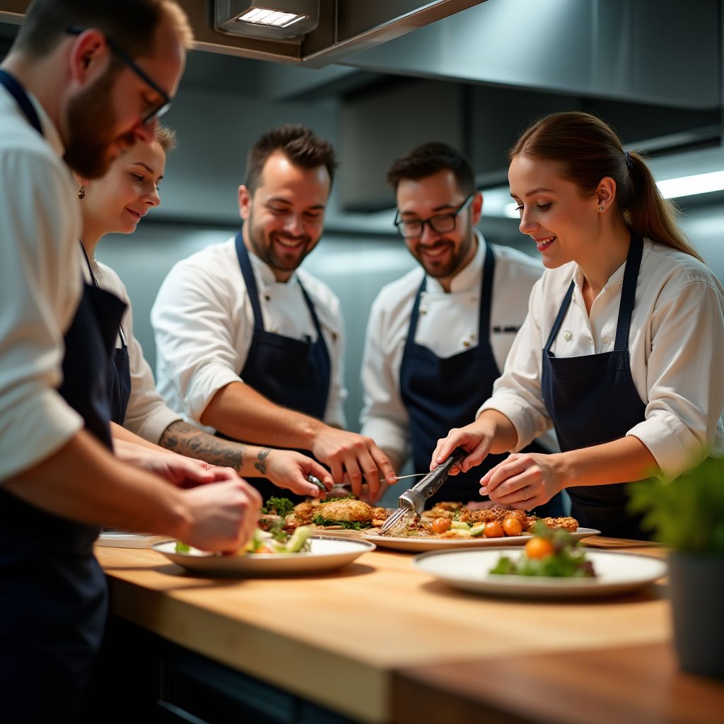 Notre équipe en plein tournage d'un webinaire culinaire